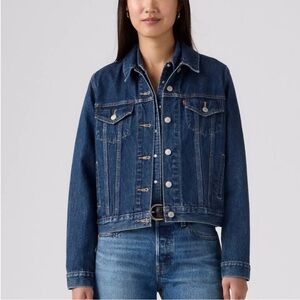 Levis Jacket Women Original Trucker Denim Sz L